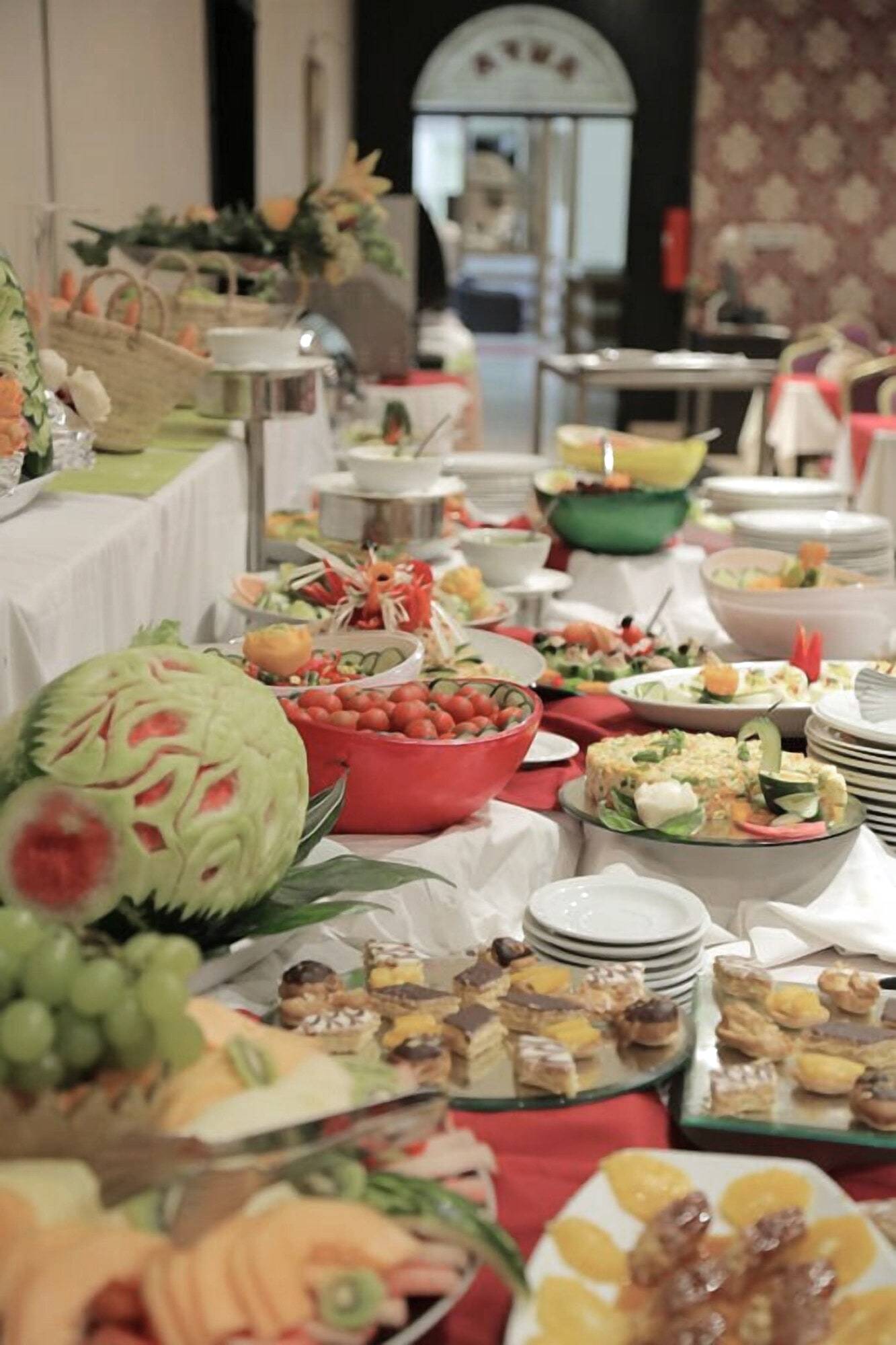 The buffet from above.